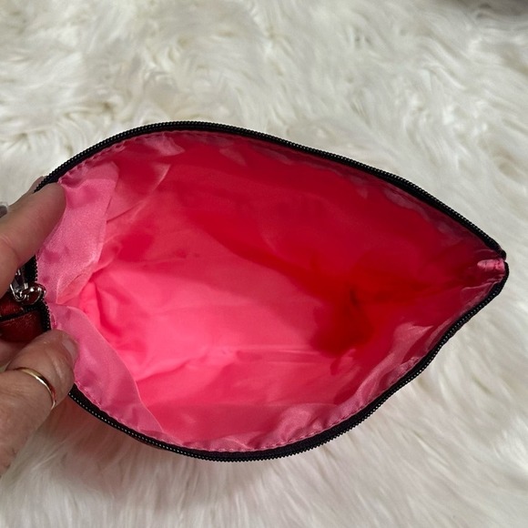 Clinique x Kate Spade “Hello Gorgeous” Red Pink Cosmetic Pouch NWOT - Picture 3 of 7